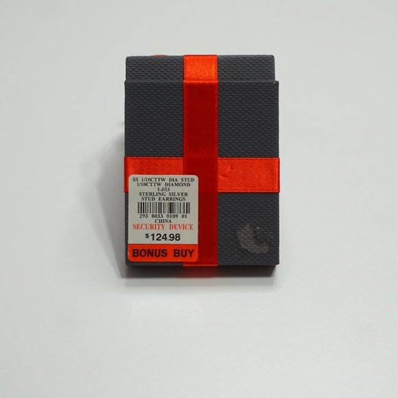 1/10 Ct. TW Diamond Sterling Silver Earrings - Picture 5 of 5